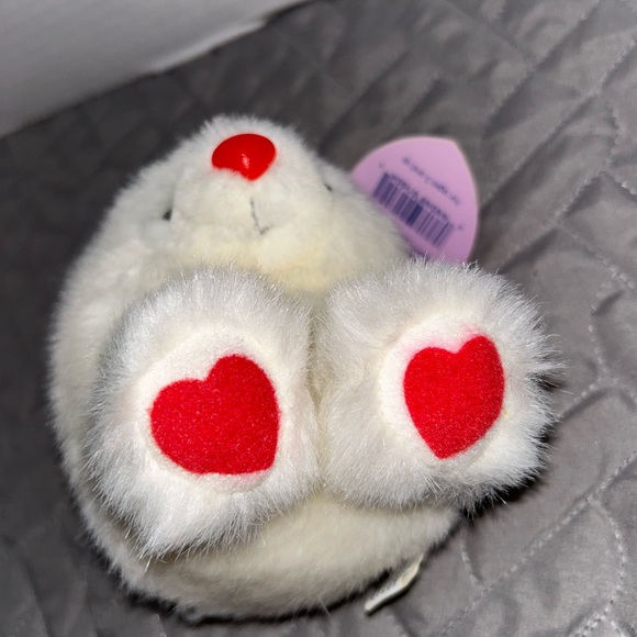 Puffkins Hugs the Bear Red Heart Paws Small 4” Plush Swibco 1994 Vtg w/Ear Tag - Picture 6 of 8